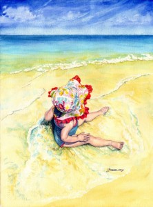 Beach-Hat-Watercolor-Art