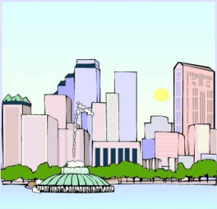 City Skyline Computer Art
