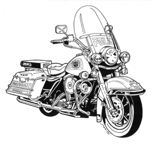OPD Bike Line Illustration Art