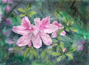 Azaelas-Watercolor-Art